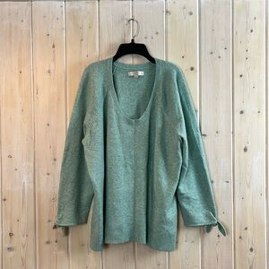Loft Plus Sweater with Bow Sleeve Detail